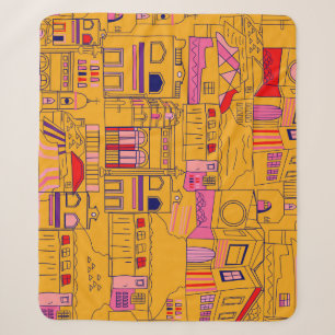 mexikanisches Textil Nahtloses Muster Sherpadecke