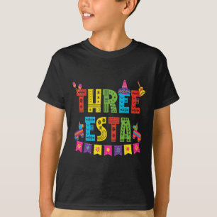 Mexikanisches Thema 3. Geburtstag 3 Jahre alte Kin T-Shirt