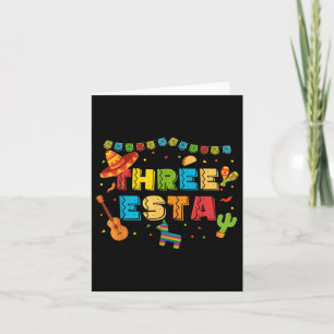 Mexikanisches Thema 3. Geburtstag 3 Jahre Jung Kin Karte