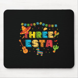 Mexikanisches Thema 3. Geburtstag 3 Jahre Jung Kin Mousepad