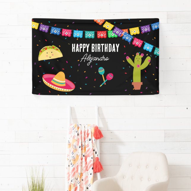 Mexikanisches Thema Fiesta - Taco Bout a party Bir Banner (Insitu)