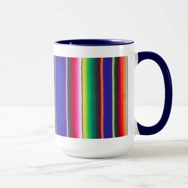 Mexikanisches umfassendes Tassenindigoblau Tasse (Rechts)