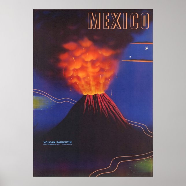 Mexikanisches Vulkanposter Poster (Vorne)