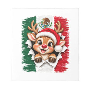 Mexikanisches Weihnachtsrentier Notizblock