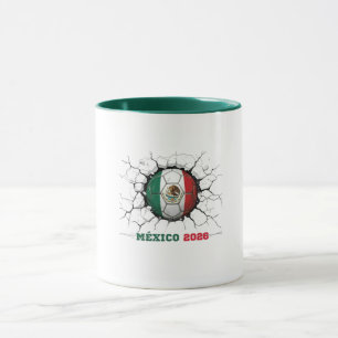 Mexiko 2026 Fußball schlägt gegen Wand - FAN Tasse