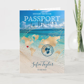 Mexiko 60 und Fabulous Birthday Passport Karte