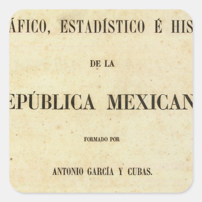 Mexiko 7 quadratischer aufkleber (Vorderseite)