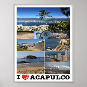 Mexiko - Acapulco - I Liebe - Poster
