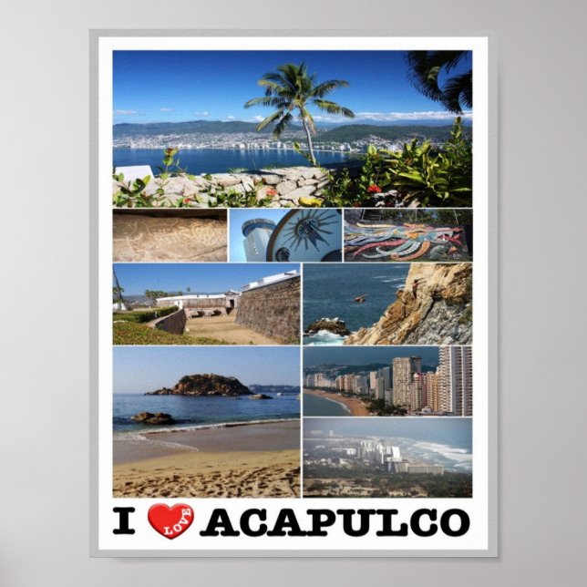 Mexiko - Acapulco - I Liebe - Poster (Vorne)