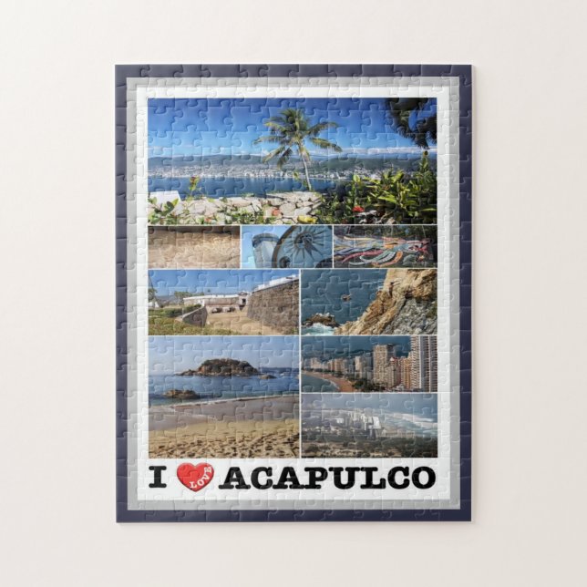 Mexiko - Acapulco - I Liebe - Puzzle (Vertikal)