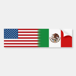 Mexiko-Amerikanische Staaten Mexiko-Amerika-Flagge Autoaufkleber