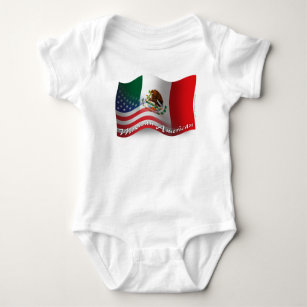 Mexiko-amerikanische wellenartig bewegende Flagge Baby Strampler