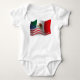 Mexiko-amerikanische wellenartig bewegende Flagge Baby Strampler (Vorderseite)