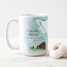 Mexiko Aquarellkarte | Cabo | HOCHZEIT IN URLAUBSO Kaffeetasse