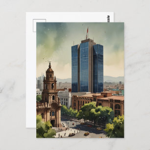 Mexiko Aquarellkunst Postkarte