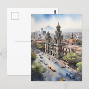 Mexiko Aquarellkunst Postkarte