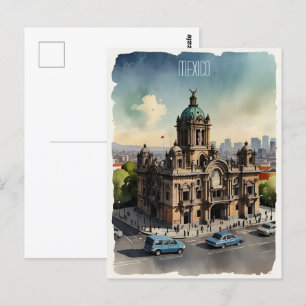 Mexiko Aquarellkunst Postkarte
