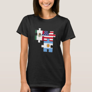 Mexiko Argentinien und das US-amerikanische Rätsel T-Shirt