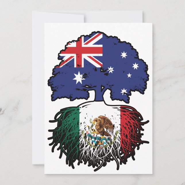 Mexiko Australisches Australien Tree Roots Einladung (Vorderseite)