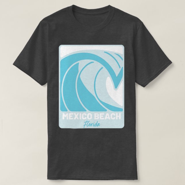 Mexiko Beach Florida Atlantik FL Crashing Wa T-Shirt (Design vorne)