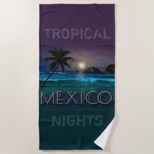 Mexiko Beach Night Strandtuch