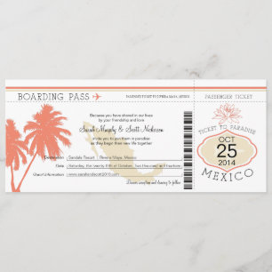 Mexiko-Boarding-Hochzeit Einladung