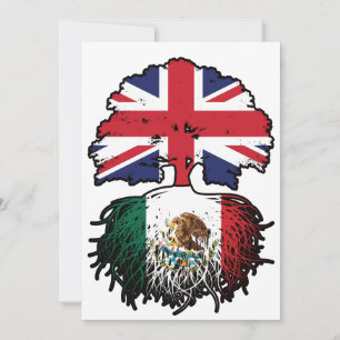 Mexiko - Britisch-britisches Tree Roots-Flag Einladung
