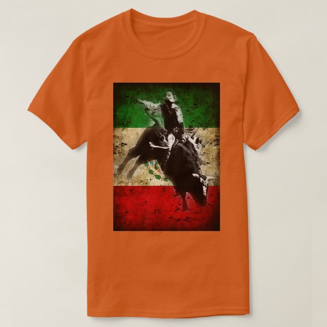 Mexiko Bull-Reiten für Herren Ranch-Reiter mexikan T-Shirt (Design vorne)