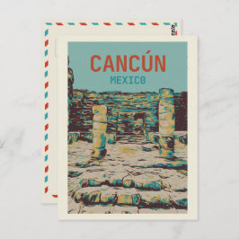 Mexiko, Cancún, Quintana Roo, Yucatán, Maya-Ruinen Postkarte