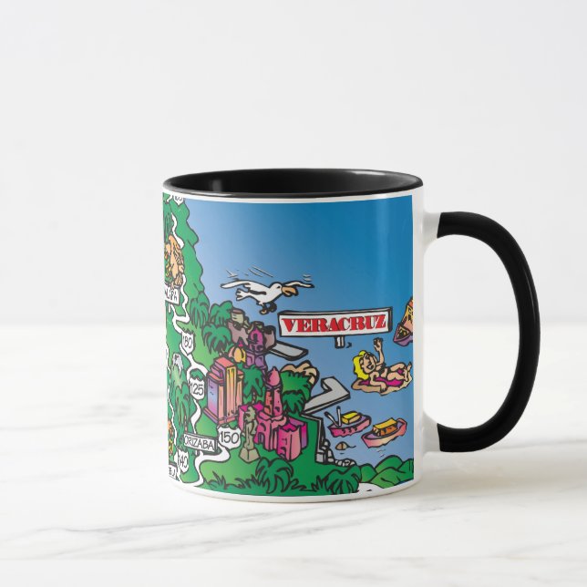 Mexiko-Cartoon-Karten-Tasse Tasse (Rechts)