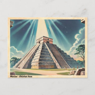 Mexiko Chichen Itza Vintage Reise Postkarte