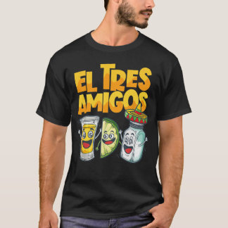 Mexiko Cinco de Mayo El Tres Amigos Tequila Limon T-Shirt