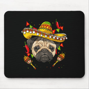 Mexiko Cinco De Mayo Mops Hund Liebhaber Haustier  Mousepad