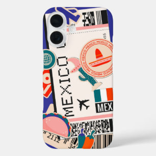 Mexiko City Boarding Pass - MEX Airport Culture iPhone 16 Hülle