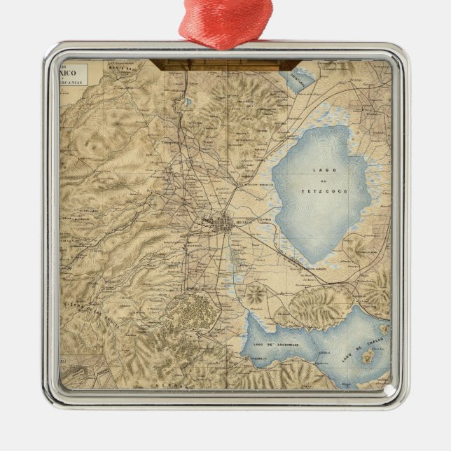 Mexiko City Ornament Aus Metall (Vorne)