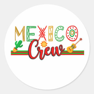 Mexiko Crew Reisen Reisen Urlaub Anpassung Runder Aufkleber