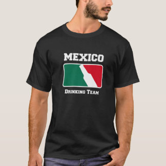 Mexiko Drink Team Biere W/ mexikanische Flaggenfar T-Shirt