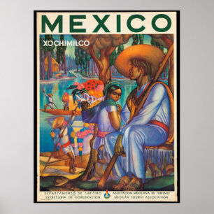 Mexiko, ein altes Reiseplakat, Poster