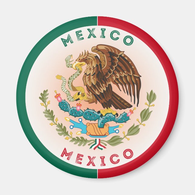 Mexiko-Erbe-Emblem Magnet (Vorne)