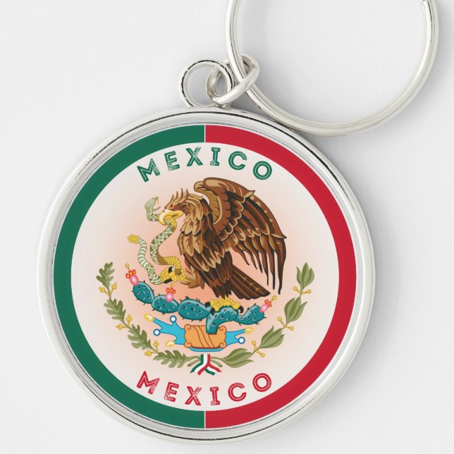 Mexiko-Erbe-Emblem Schlüsselanhänger (Vorne)