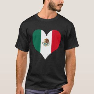 Mexiko-Fahne für Herzform 2 T-Shirt