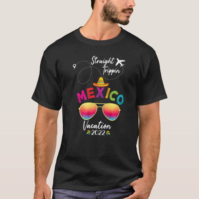 Mexiko Familienurlaub Cancun 2022 Straight Trippi T-Shirt (Vorderseite)