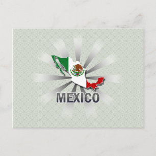 Mexiko Flag Karte 2.0