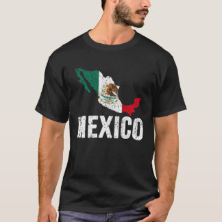 MEXIKO Flag Mexikanische Vintage Männer Frauen Kin T-Shirt