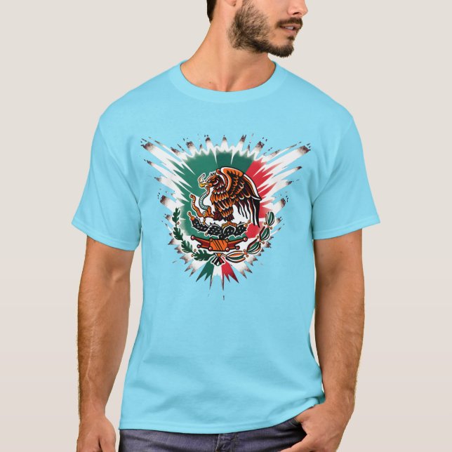 Mexiko-Flagge Abschlag. T-Shirt (Vorderseite)