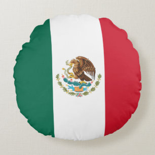 Mexiko Flagge, Bandera de México Republik Rundes Kissen