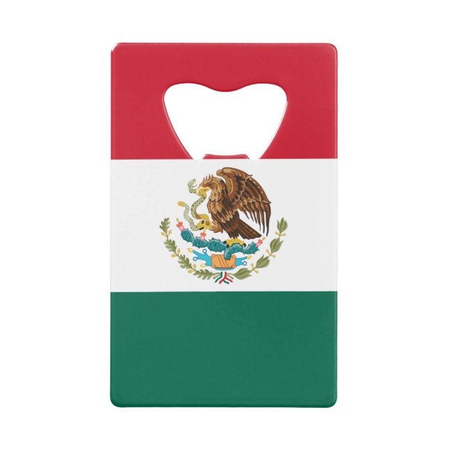 Mexiko-Flagge, Bandera de Mexikos Geldbeutel Flaschenöffner (Vorderseite)