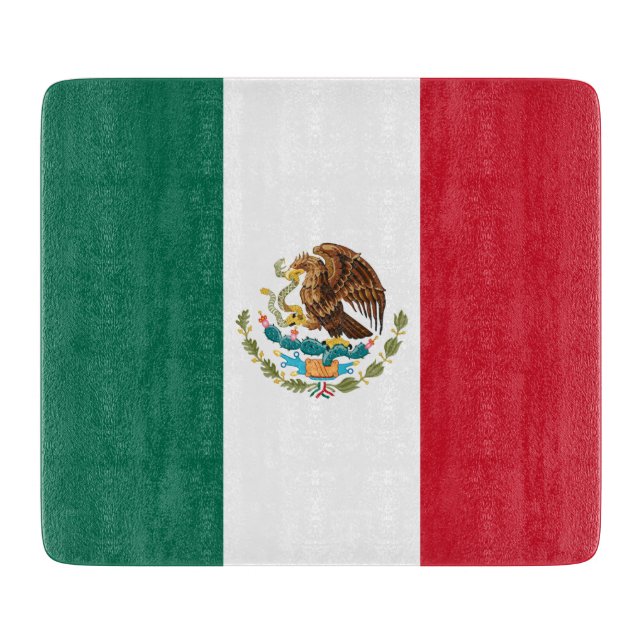 Mexiko-Flagge, Bandera de Mexikos Schneidebrett (Vorderseite)