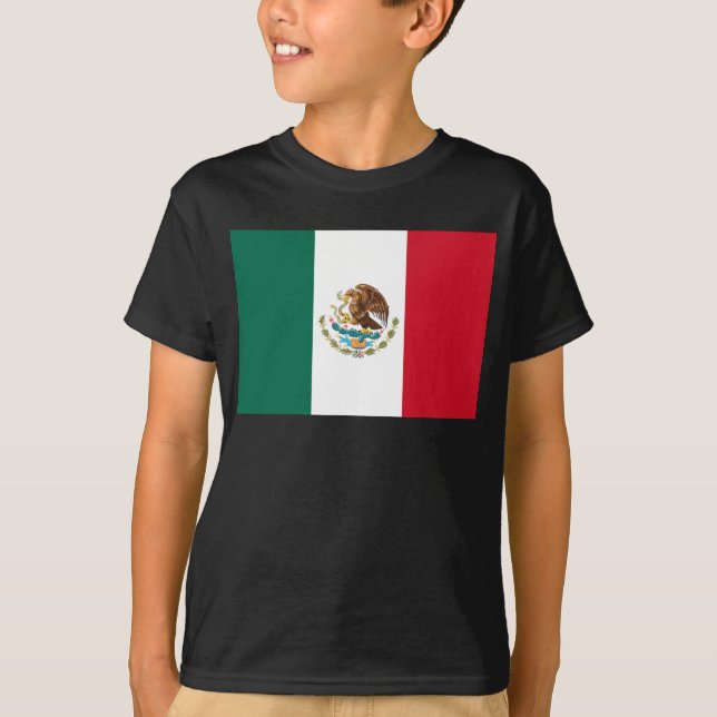 Mexiko-Flagge, Bandera de Mexikos T-Shirt (Vorderseite)