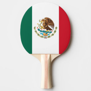 Mexiko-Flagge, Bandera de Mexikos Tischtennis Schläger